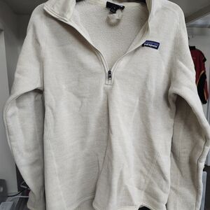 Patagonia Cream Quarter-Zip Sweatshirt